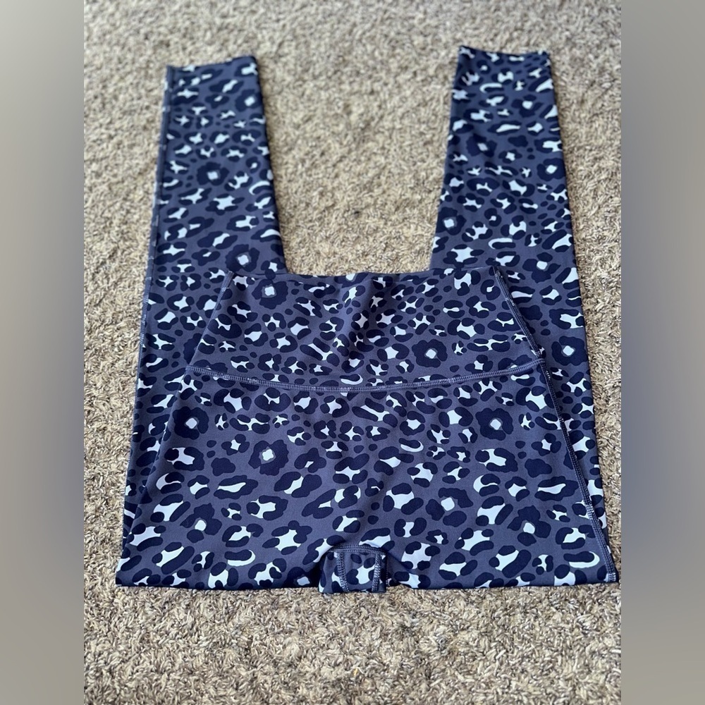 Women’s Offline by Aerie Blue Camo Print High Rise Waisted 7/8 Leggings Size M